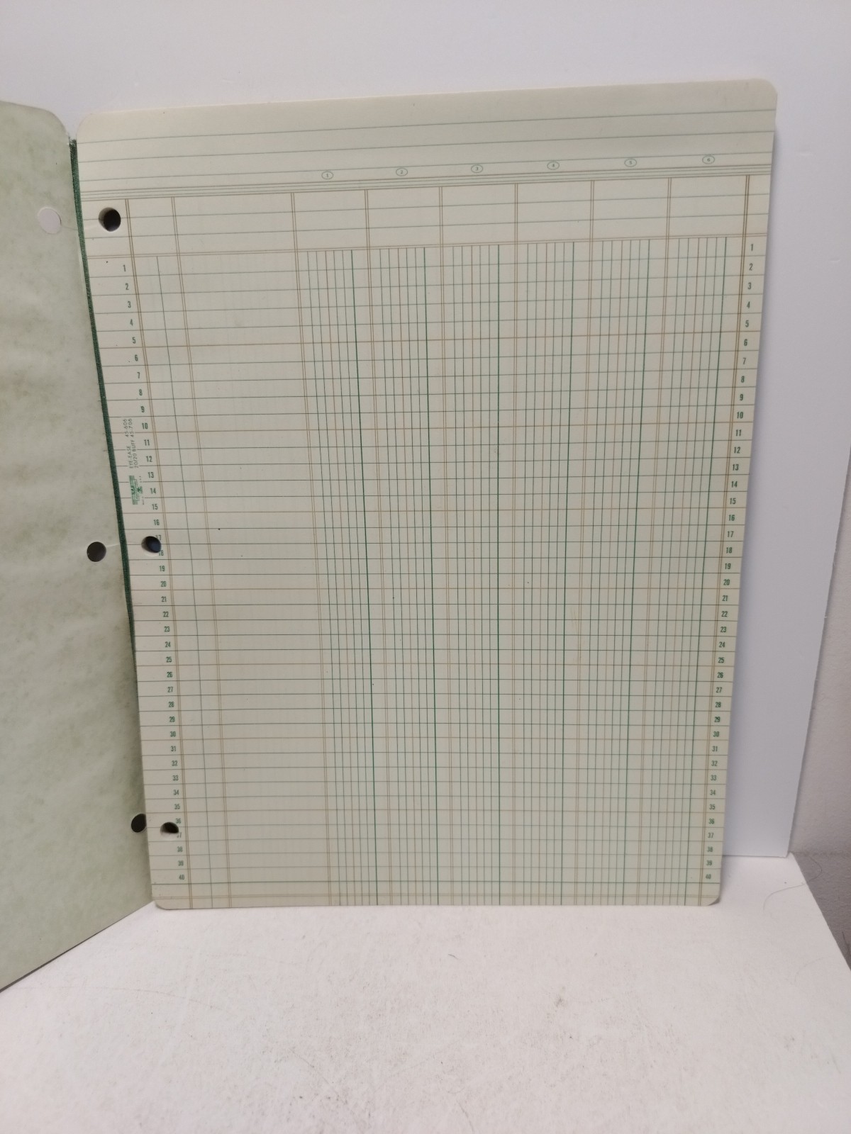 Vintage Eye-Ease National Analysis Pad No. 45-606 National – 11×8.5 – 6 Columns