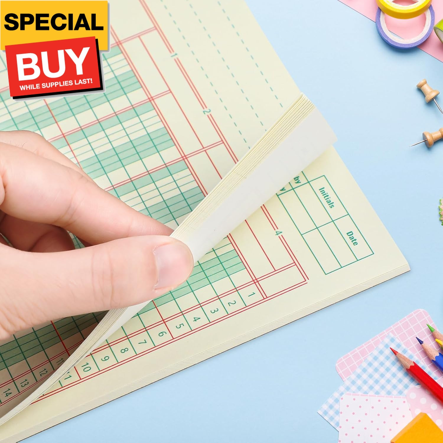 5 Pack 250 Sheets Ledger Paper Accounting Columnar Pads 3 Hole Analysis Accounti
