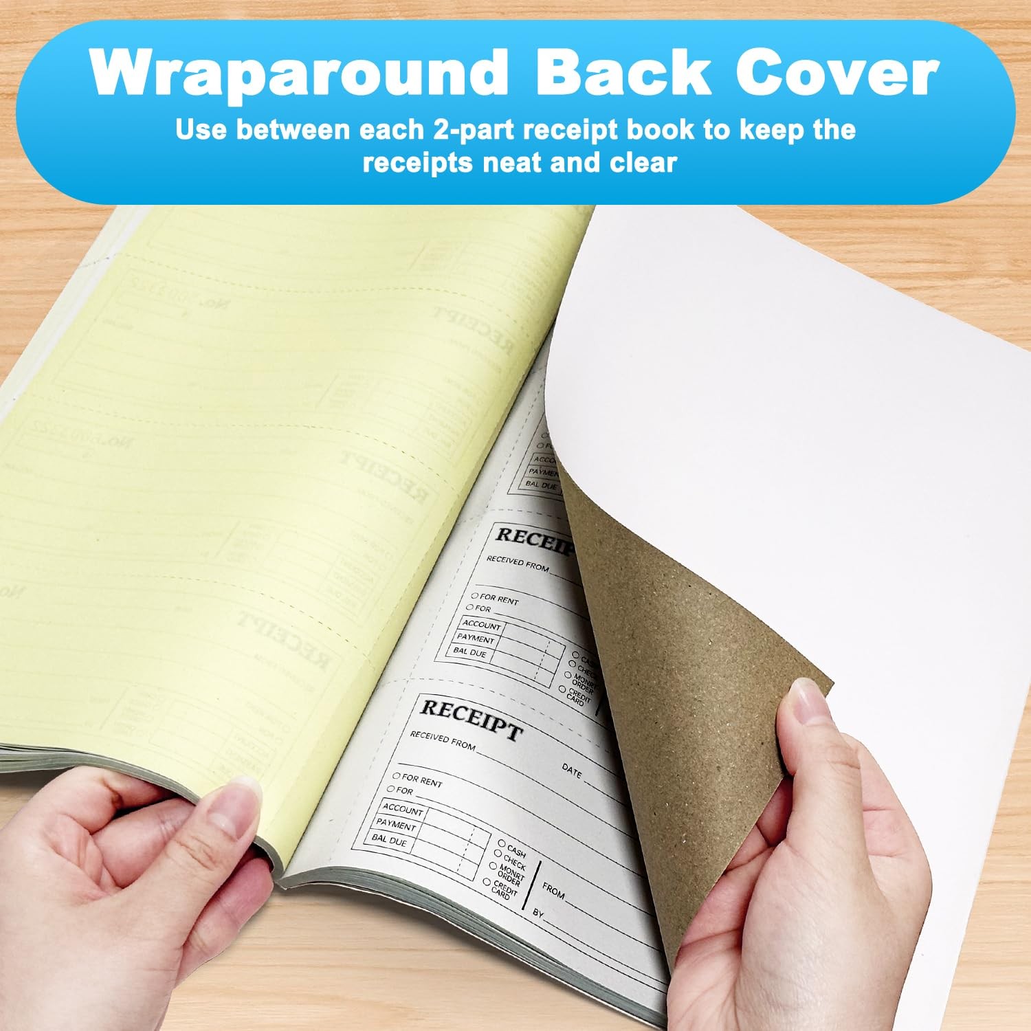 6-Pack Large Cash & Rent Receipt Books, Better Office Products, 2-Part Carbon…