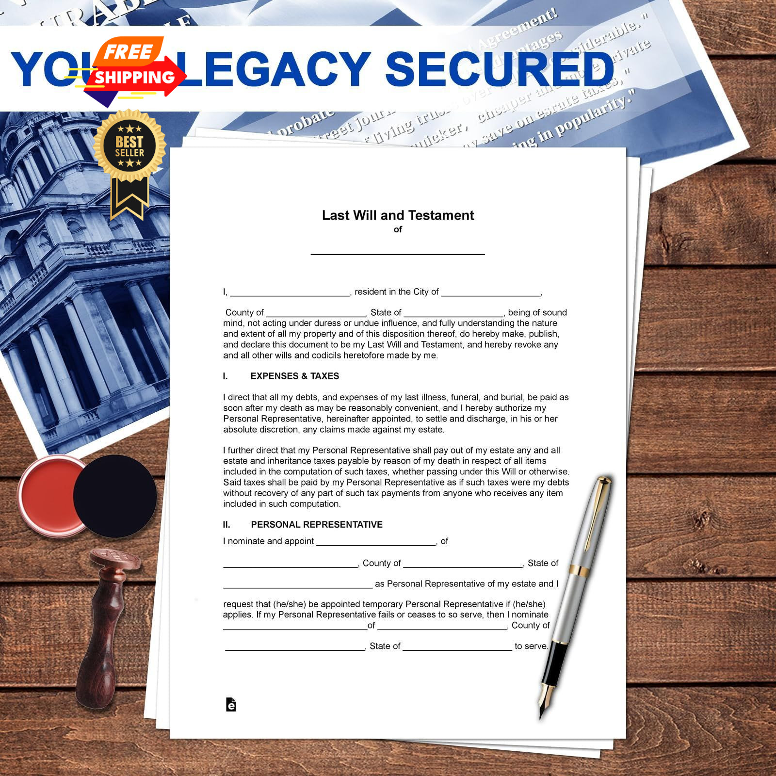 ZHUKEYONG Legal Documents Kit, Durable Power of Attorney, Healthcare…