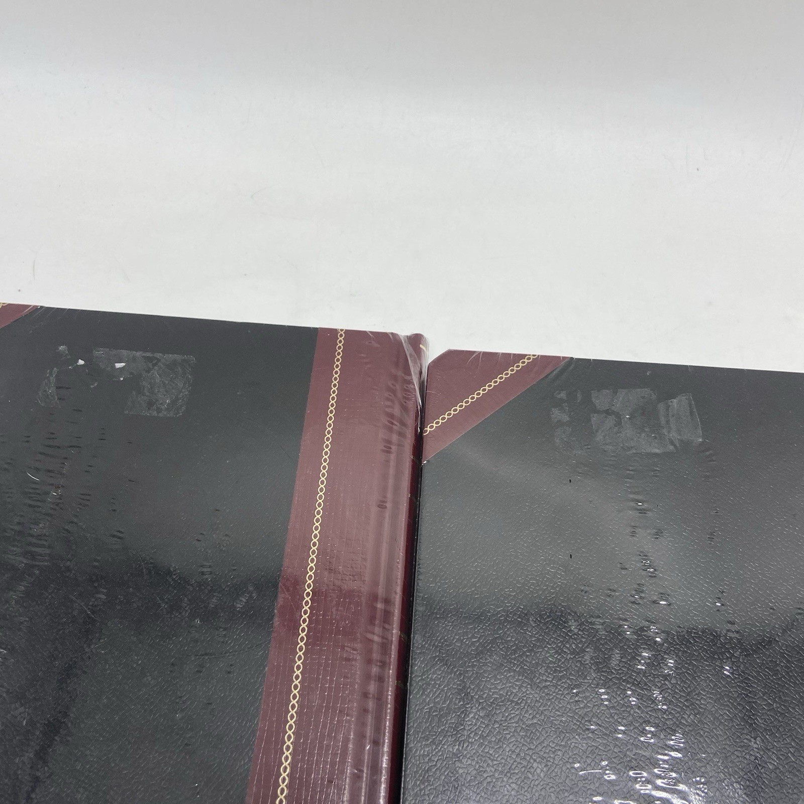 (2) Boorum & Pease Account Book Record Ledger Black/Red 300 Pages 38-300-R