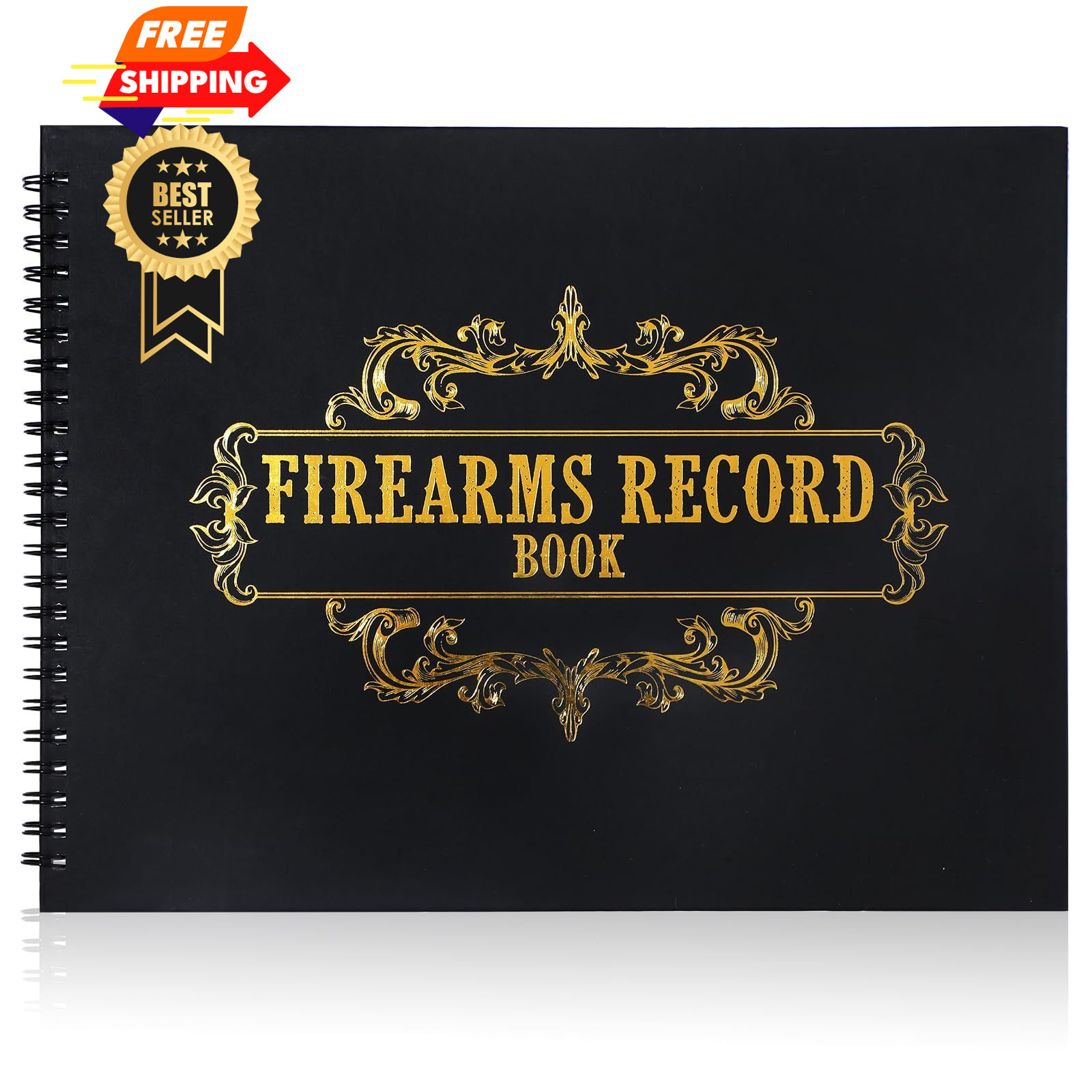 gisgfim Firearms Acquisition & Disposition Record Book 8.5×11 in Gun Black