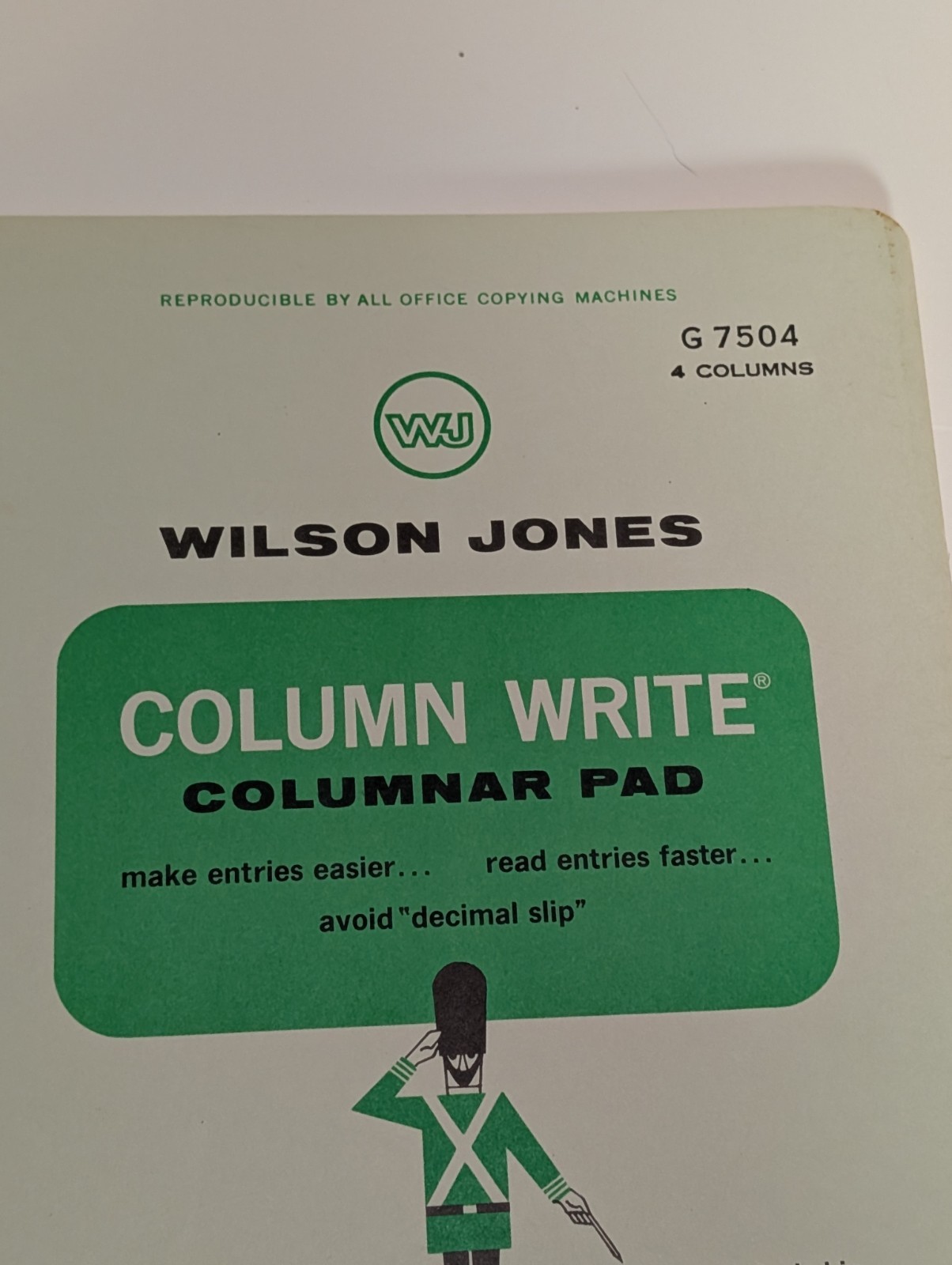 Wilson Jones Columnar Pad 4 Columns Ring Binders G7504 50 Sheets 11″ x 8.5″ 1968