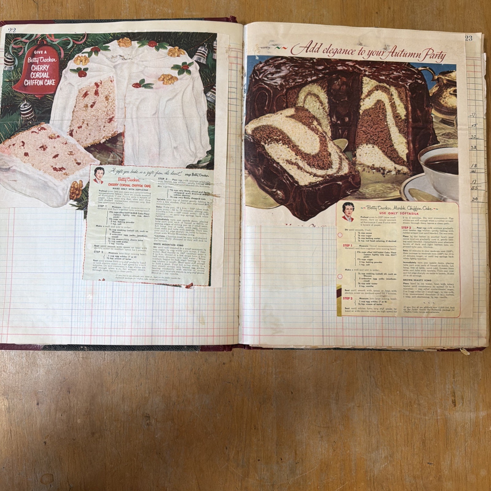 Vintage Boorum&Pease Columnar Accounting Book 12 Column Includes Vintage Recipes