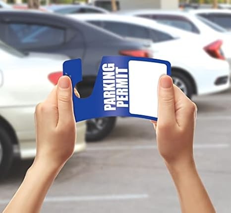 Better Office Products 50-Pack Parking Permit Hang Tags, 3″x5″, Blue Placards