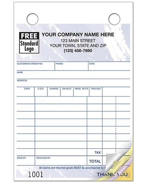 Multi-Purpose 2 or 3 Part Register Forms Classic Small Format NEBS Deluxe 609-2