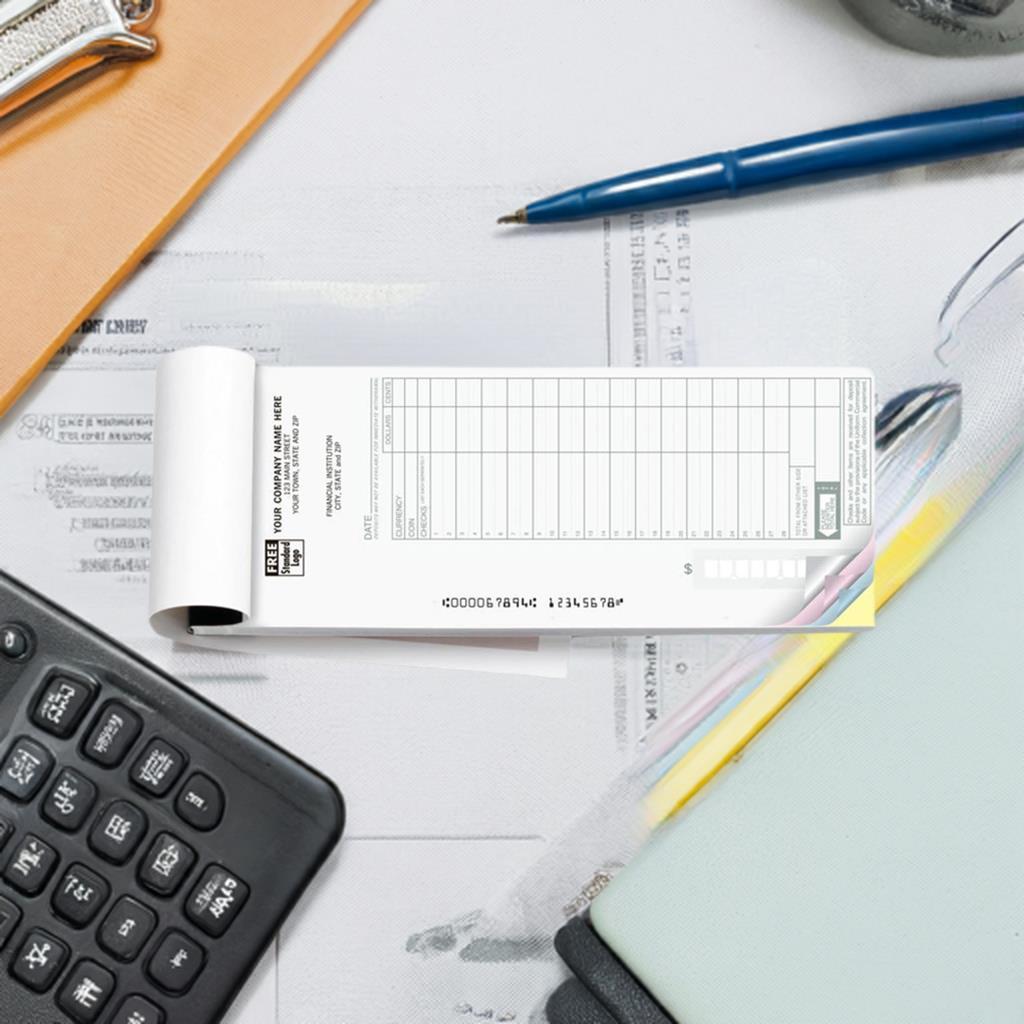 5Forms 100058 2-Part Booked Deposit Tickets Extra Lines for Deposits
