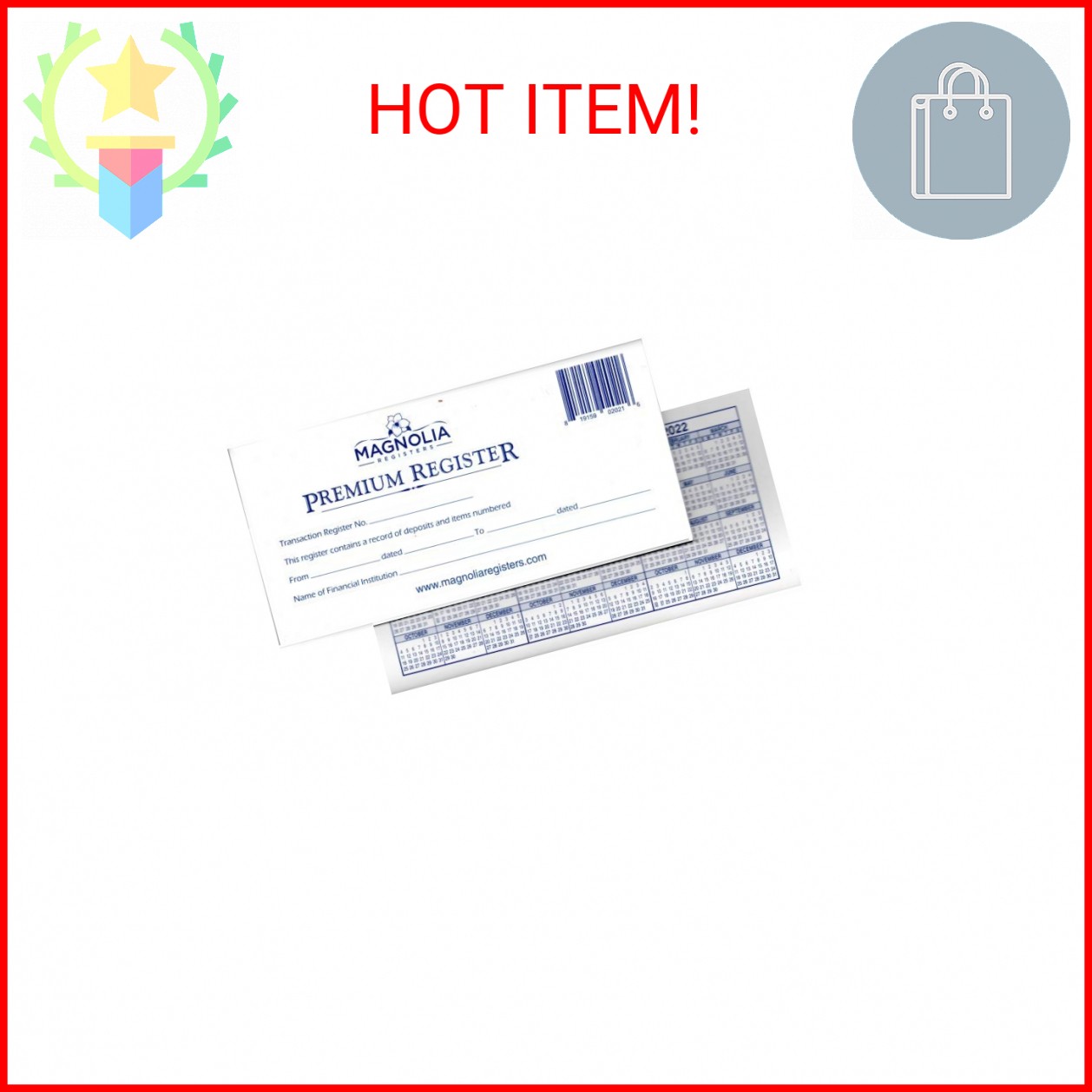 10 Premium 48 Page Transaction Registers – Thicker Paper, More Pages – for Perso