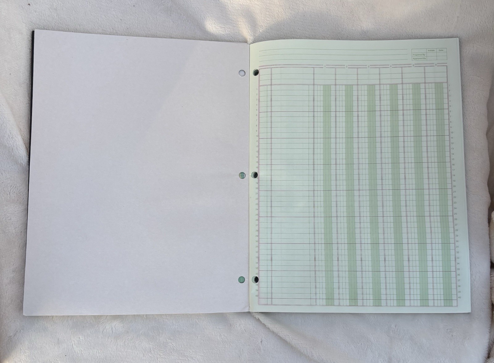 2X Norcom Columnar Ledger Pads 4 and 6 Columns 8.5″ x 11″ Letter Size 50 Sheets