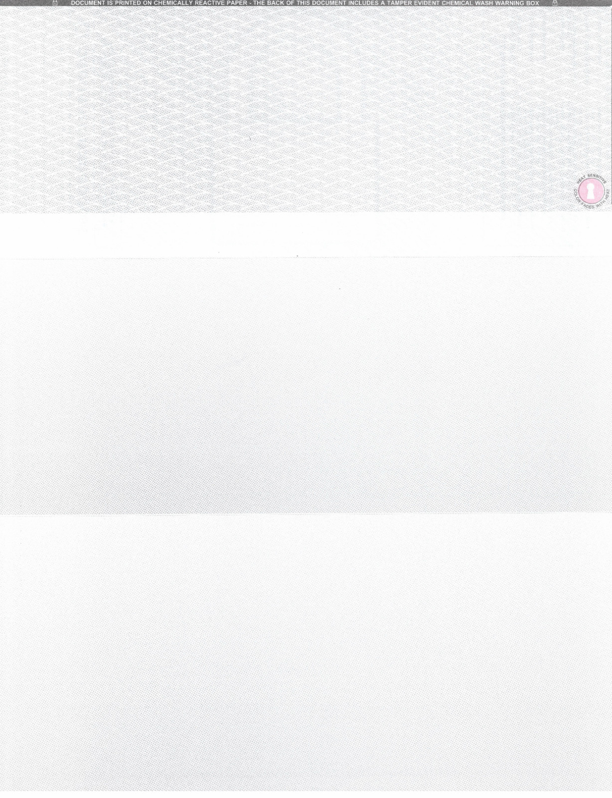 Laser Gray Top 3 Part Blank Security Checks (364291-BLANK), 2,000 / carton