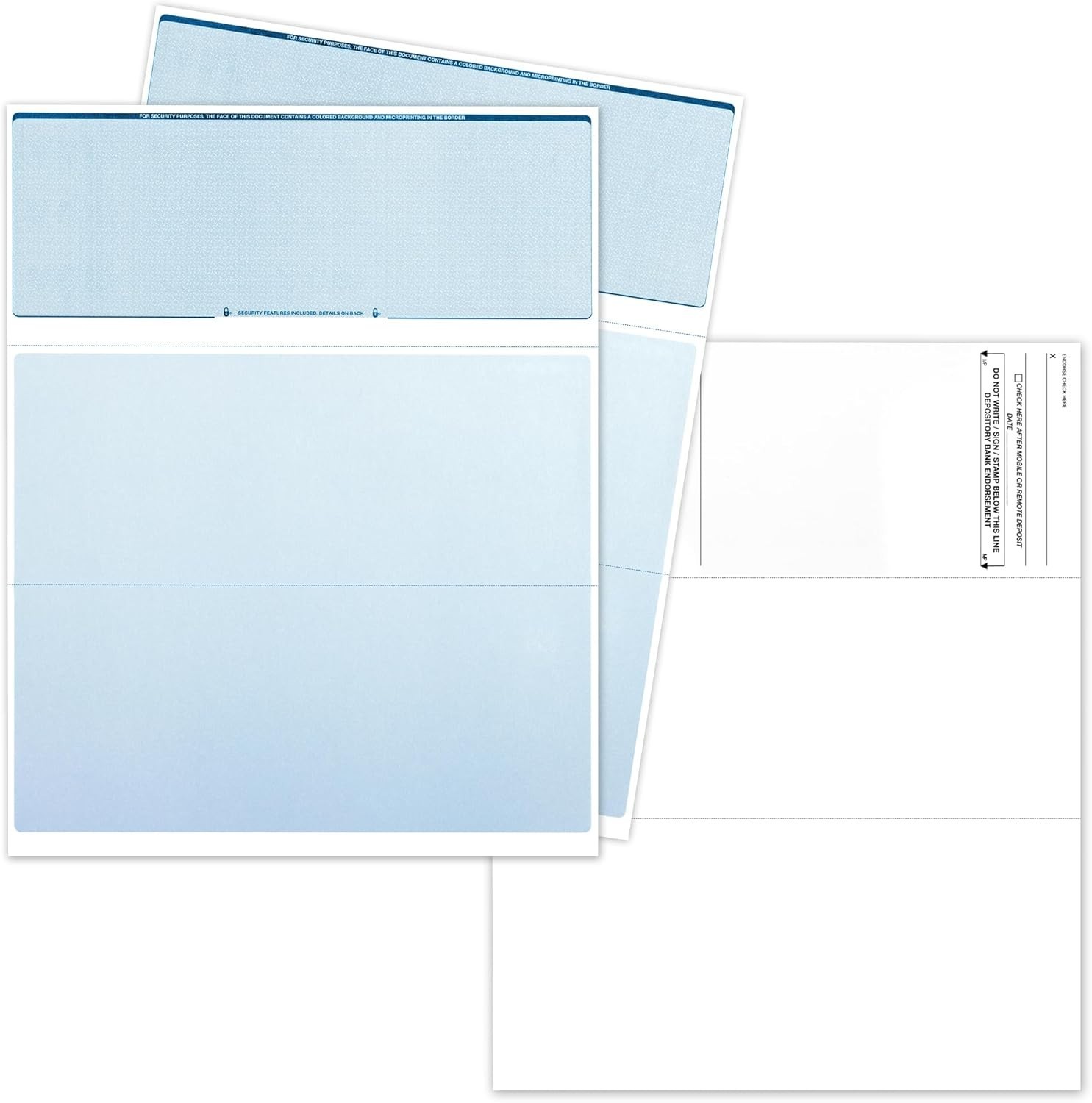 50 Sheets of Business Check Paper – Security Features & Laser Compatible