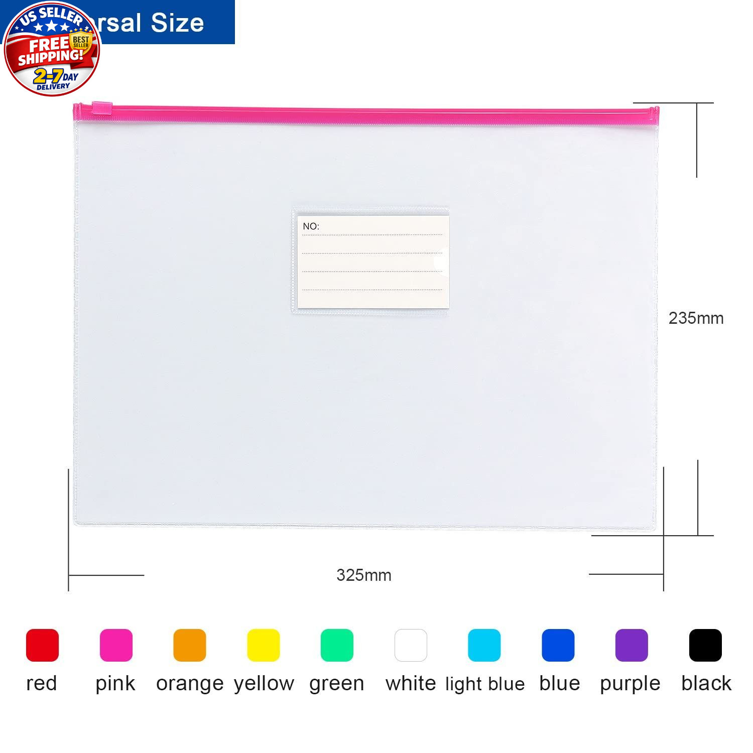 Tamaki 10 Pack Plastic Envelope Poly Zip Envelop A4, Multicolor