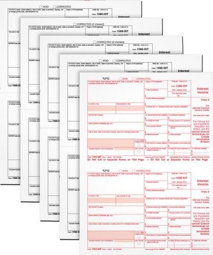 25pk 1099-MISC Forms 5 Part Laser Tax Forms Kit Pack of Federal/State Copies 16z
