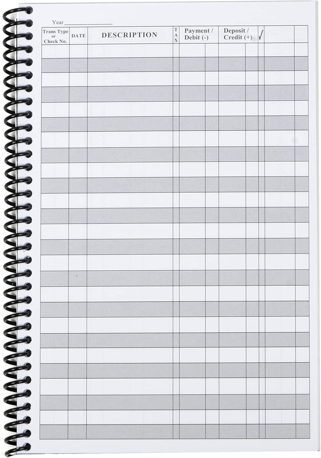 User-Friendly Check Book Register – 2,600 Entry Lines, Eco-Friendly Production
