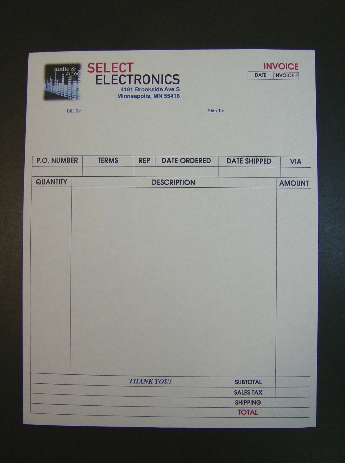 Printed Full Color Carbonless 2-Part Custom Forms NCR Sets, 8.5″ x 11″ 4C