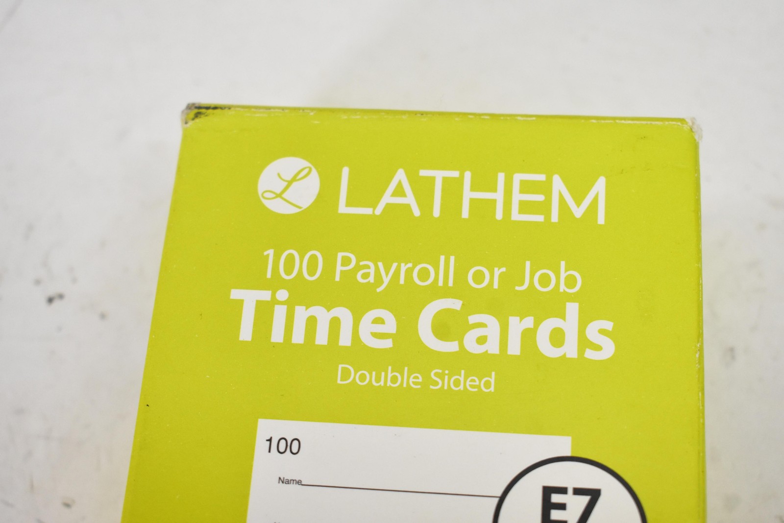LATHEM 100 Payroll Or Job Time Cards Double Sided E7 Card Part# E79-100