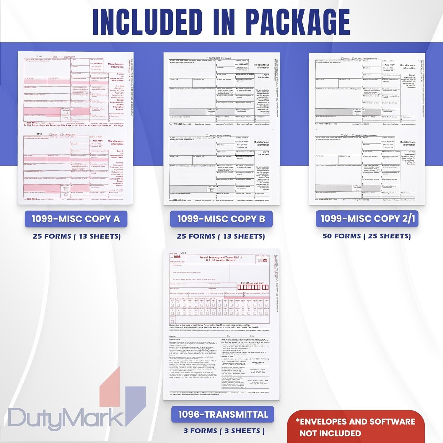 Complete 2025 1099 MISC Forms Kit for 25 – Hassle-Free Tax Preparation