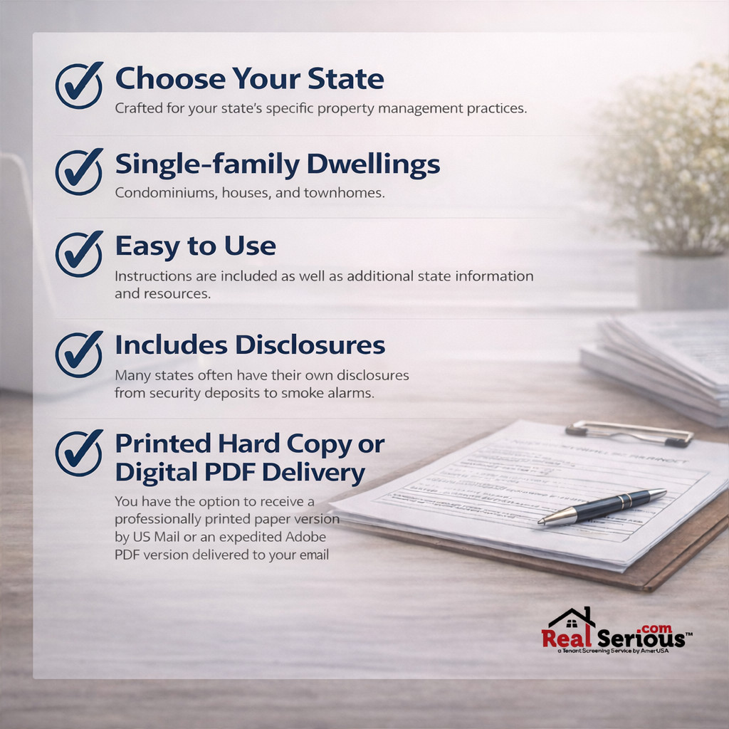 Month-to-Month Lease Agreement – Rental Form for Landlords | PDF or Mail