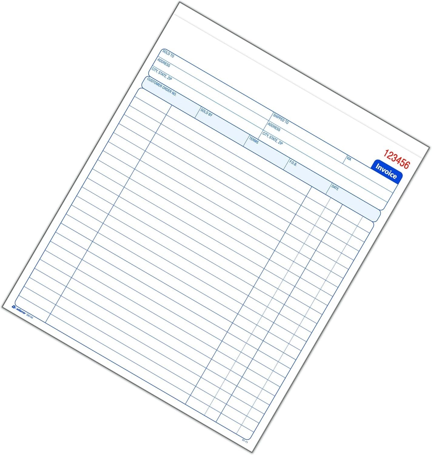 Invoice Book, 8-3/8 x 10-11/16 Inches, 2-Part, Carbonless, White/Canary, 50 S…