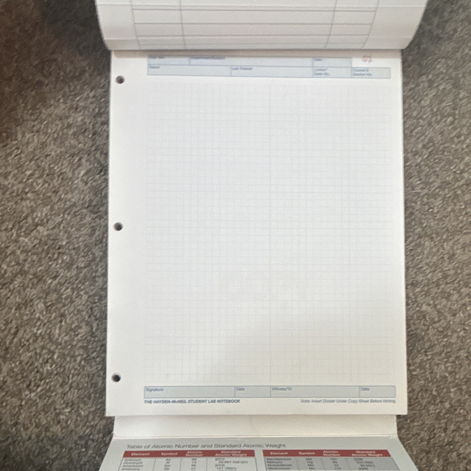Hayden-McNeil Student Lab Notebook Chemistry 100 Duplicate Sets
