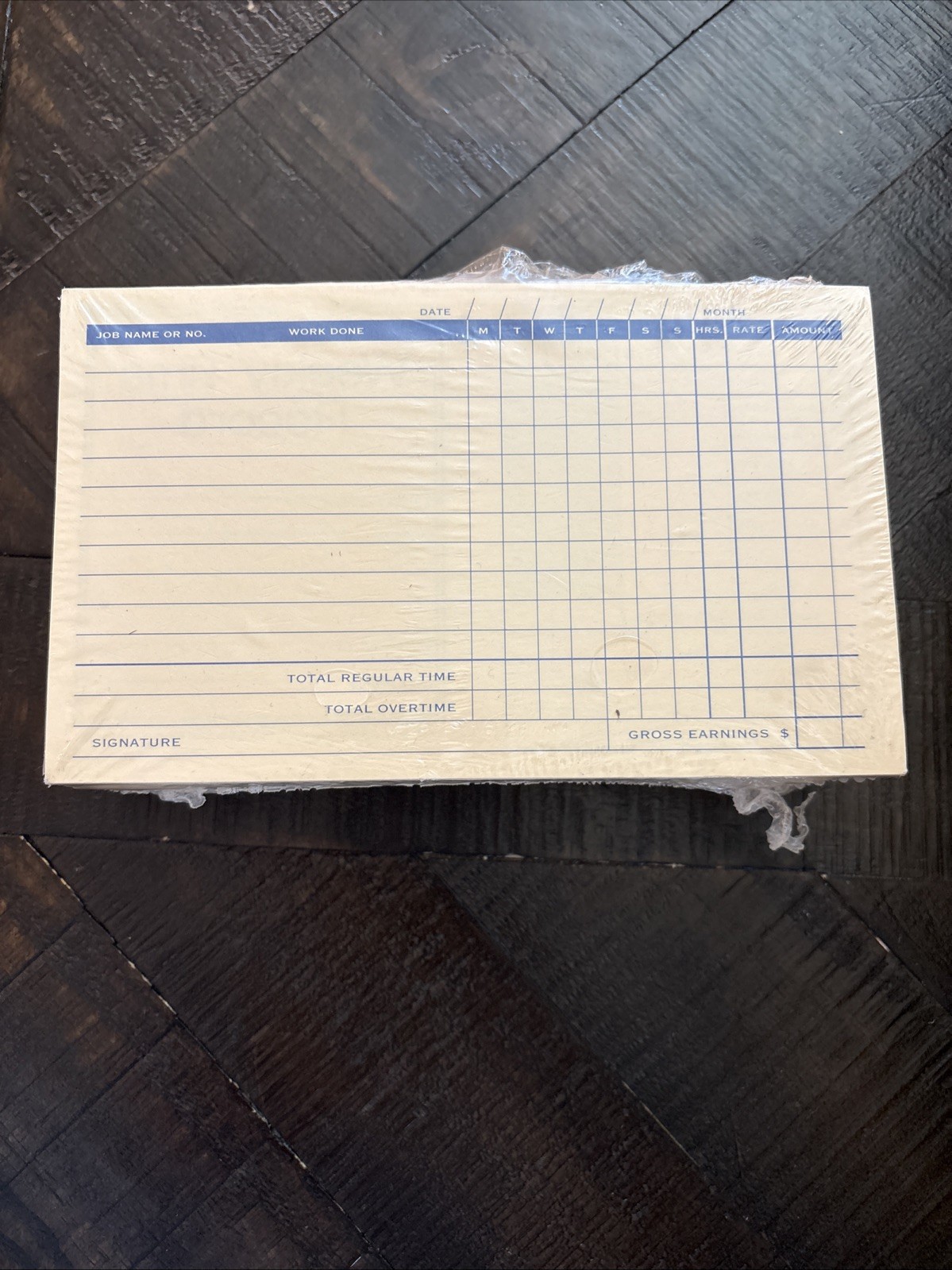 221 NEBS Pocket Size Weekly Time Records 7 x 4 1/4″ QTY 250 VTG