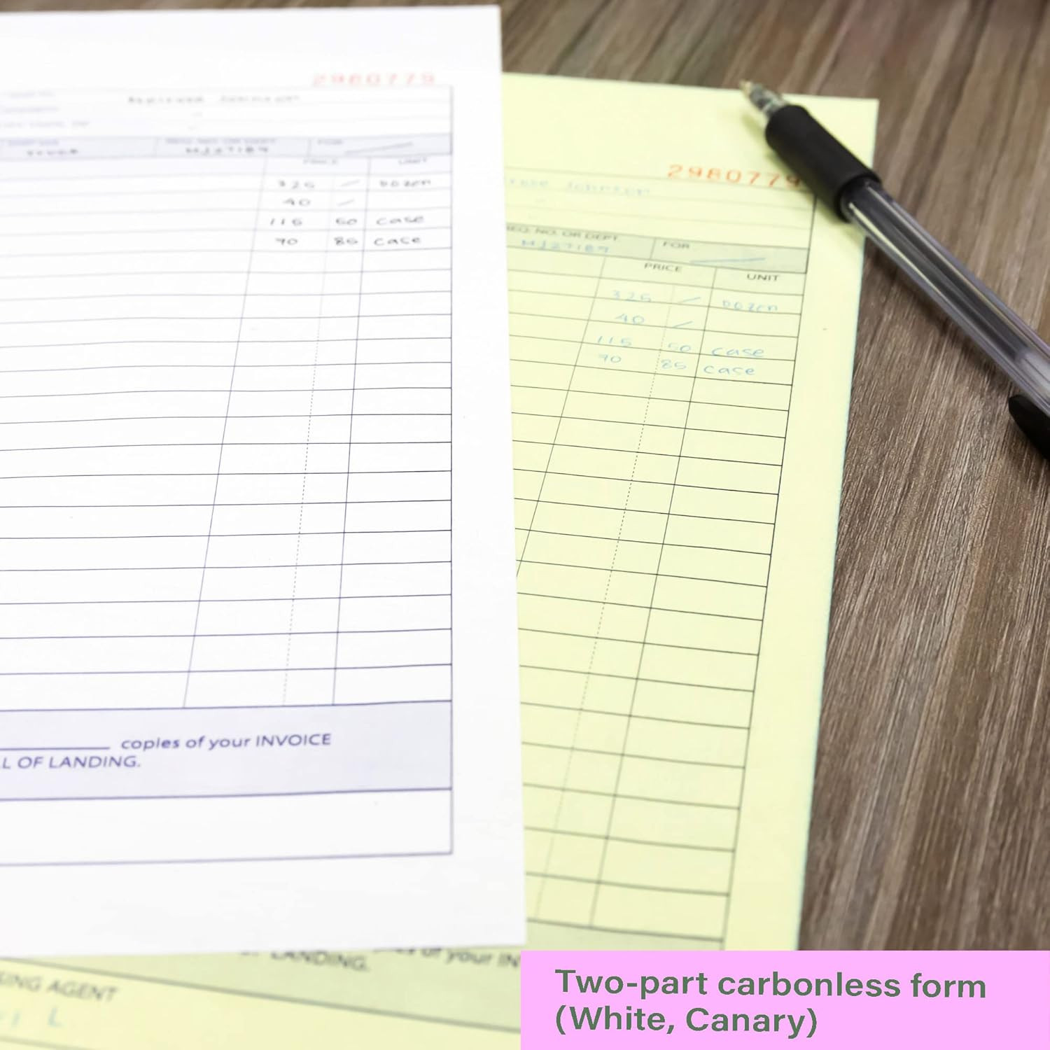 Purchase Order Book, 50 Sets 8 3/8″ X 10 11/16″ 2-Part Carbonless, White & Bound