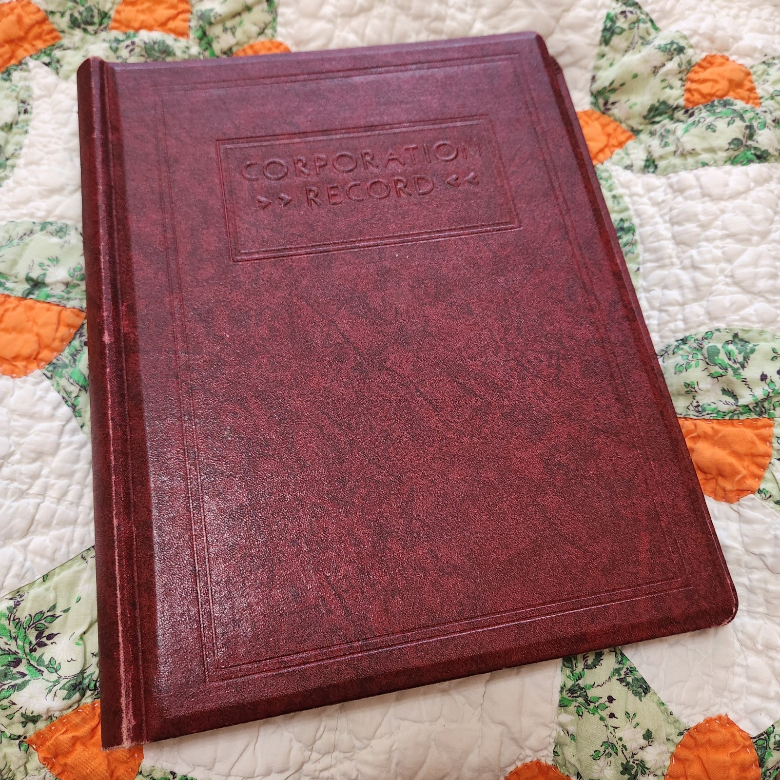 VTG Corporation Record Binder Business Notebook Leatherette