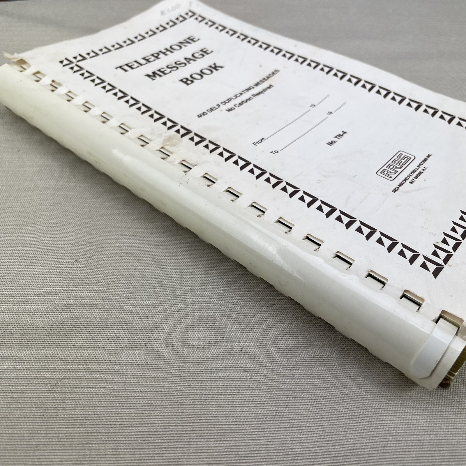 Telephone Message Memo Book Vintage Self Duplicating ~No Carbon~ RRPS TN-4