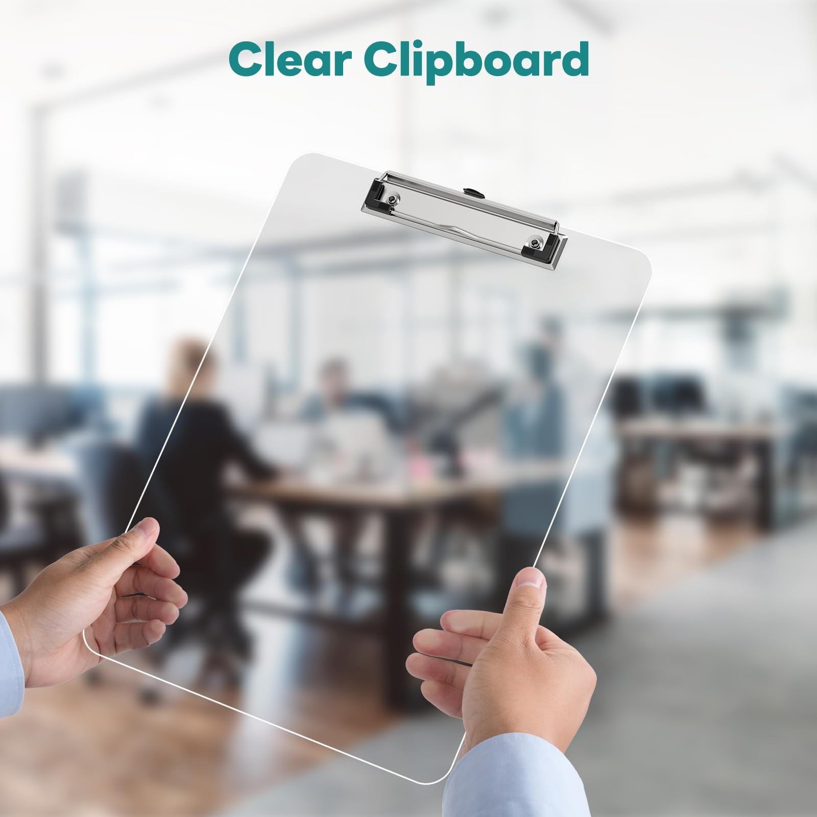 Juvealoe A4 Plastic Clipboard, 8.5 x 11 Clear Clip Board, 2 Pack 2 Pack,