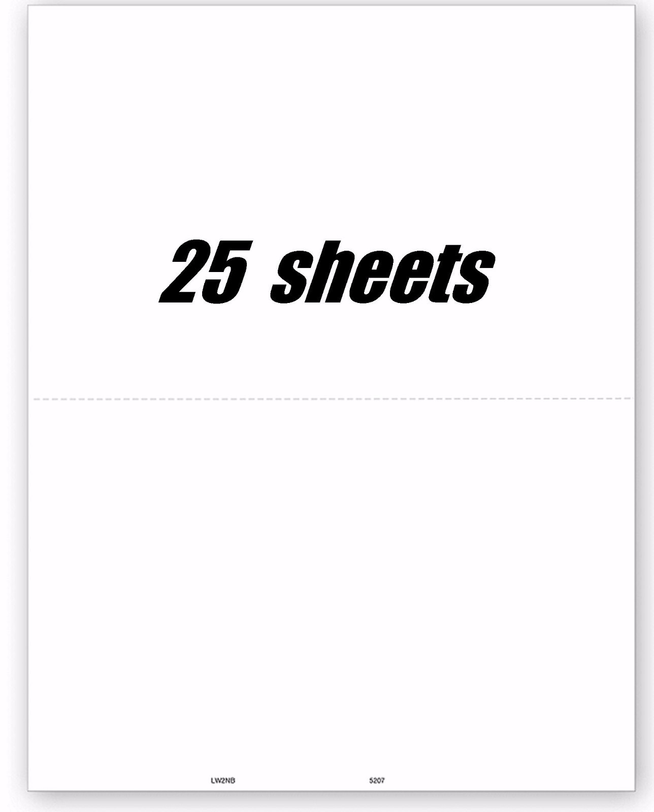 2023 Blank Tax Forms:: 2-up W-2 or 1099 without backer, 25 sheets #TF5207 LW2NB