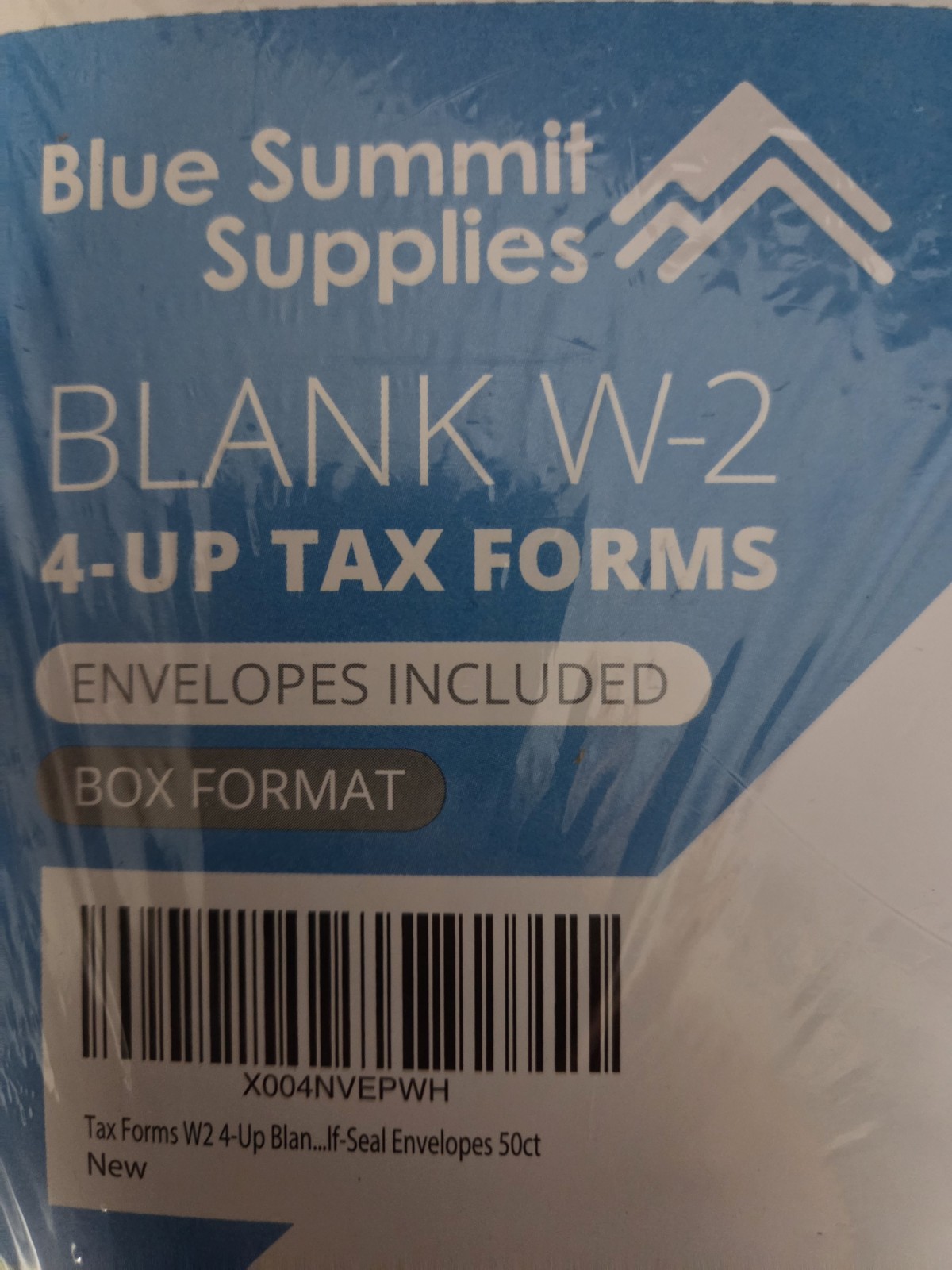 Blue Summit Supplies Blank W-2 4-Up Tax Forms with Envelopes, Model BSS-10553