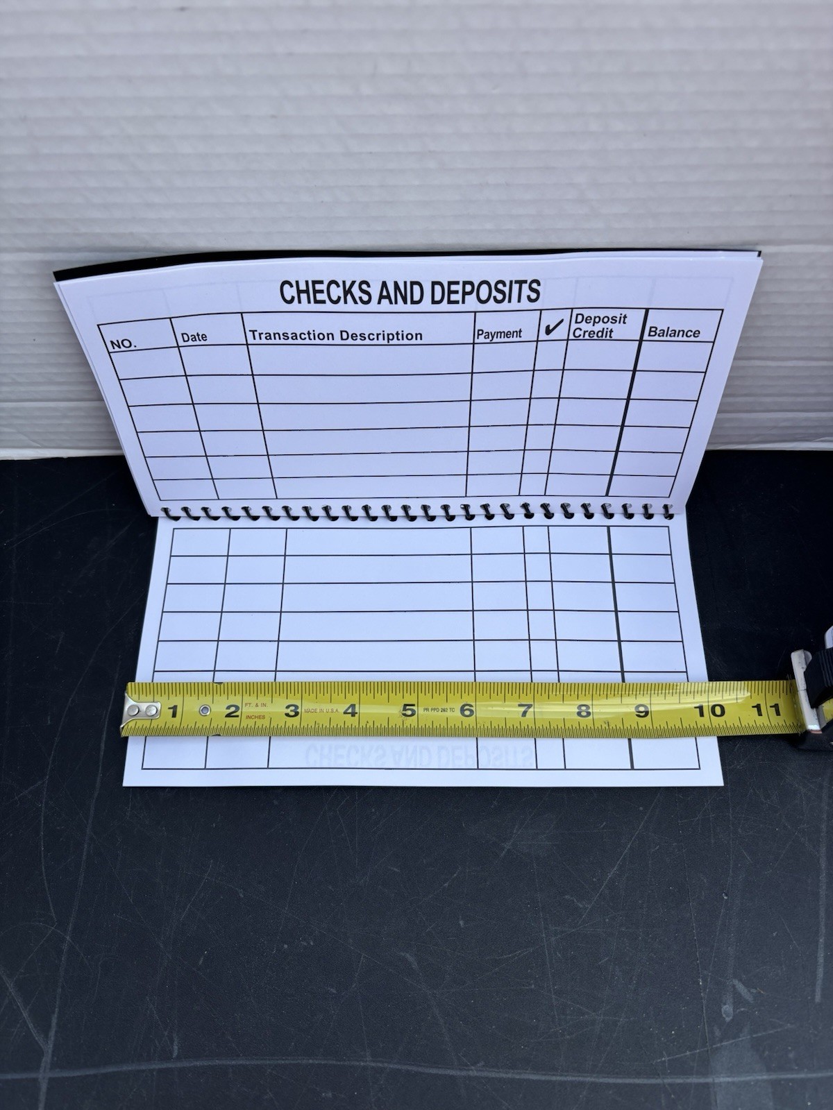 Large Print Check Register/Checkbook Register Spiral Bound 10” x 5”