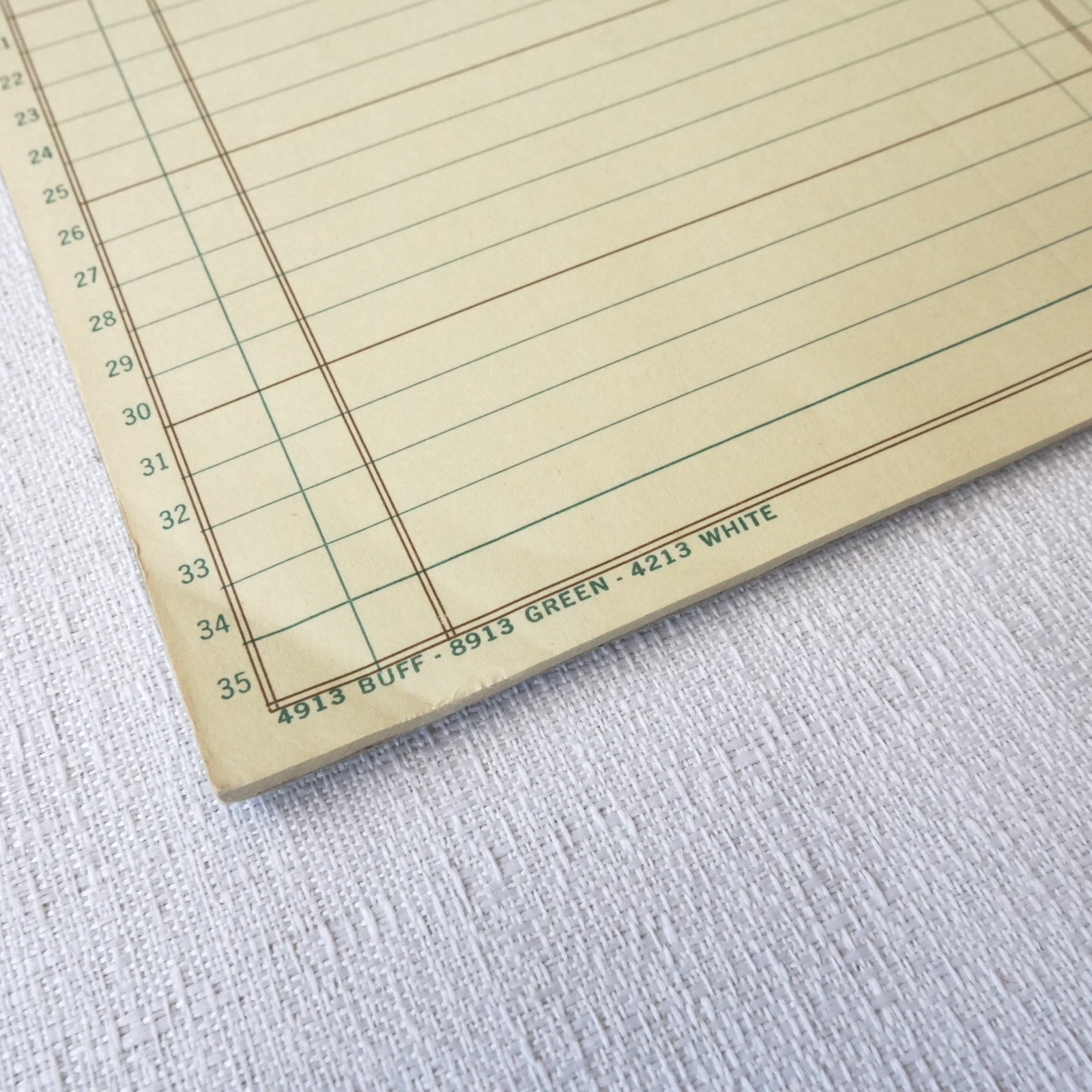 Vintage Boorum & Pease 8913 Columnar Pad 13 Column Ledger Accounting Sheets