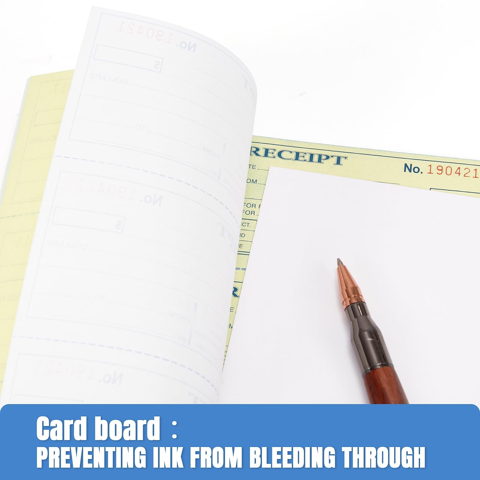 Receipt Book with Carbon Copies, 2Part carbonless, 100 Sets per Book, 4 Recei…