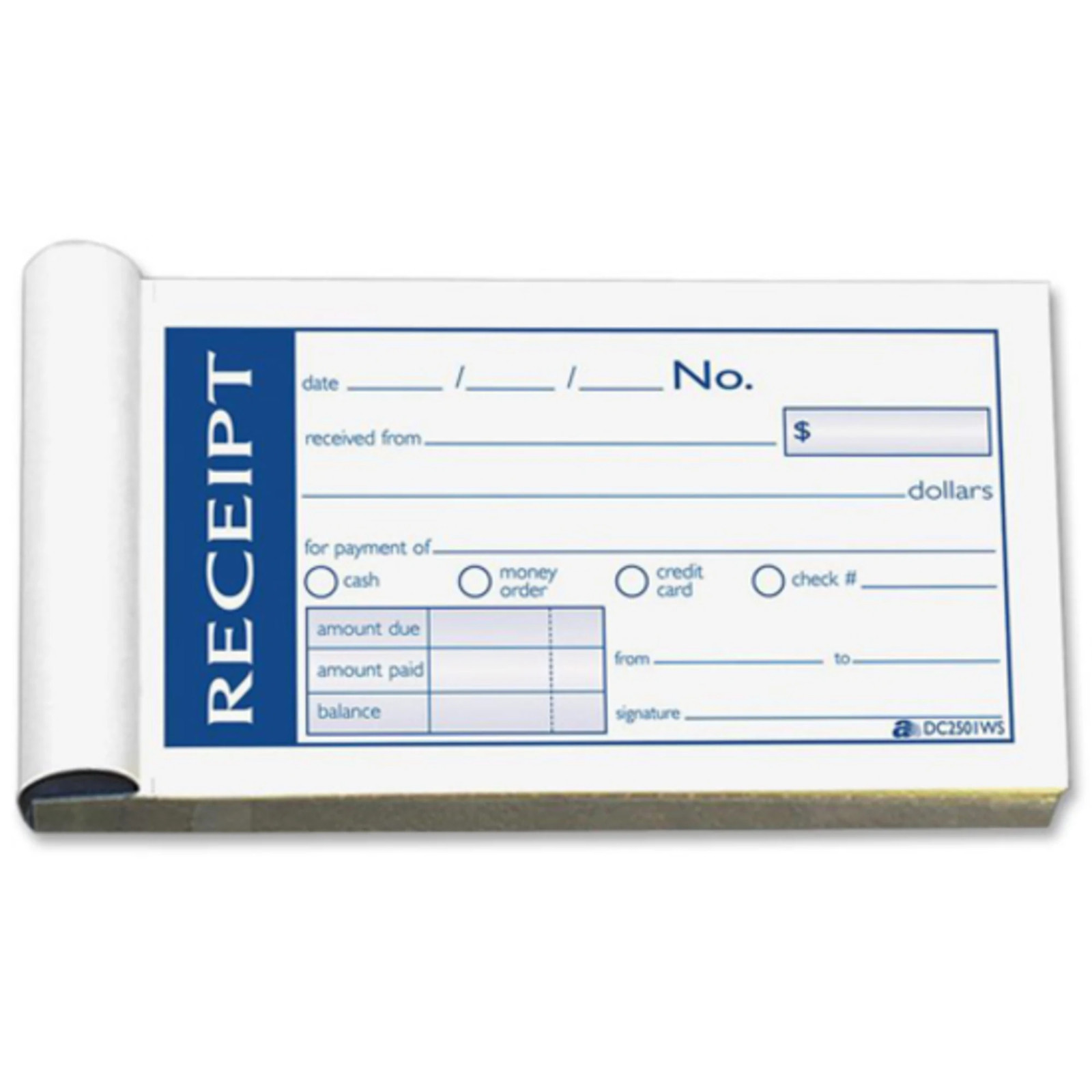 Adams Write N’ Stick Receipt Book, 2 3/4″ x 5 3/8″, 2-Part, Book Of 50 Sets