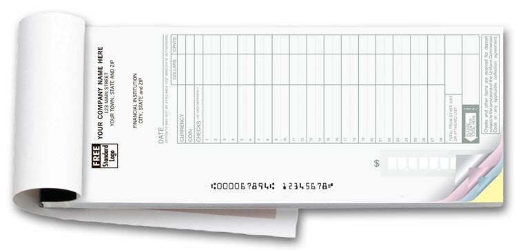 5Forms 100058 2-Part Booked Deposit Tickets Extra Lines for Deposits