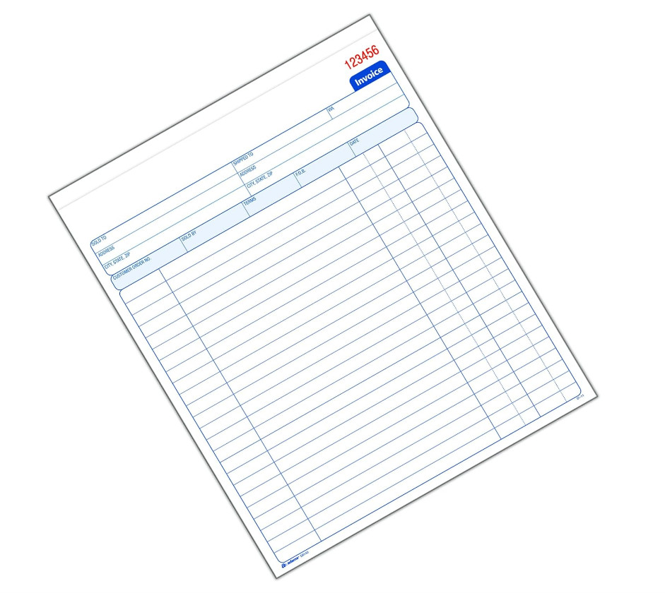 Invoice Sets, 2-Part Carbonless, 50 Sets per Pack (D8140) – White/Canary