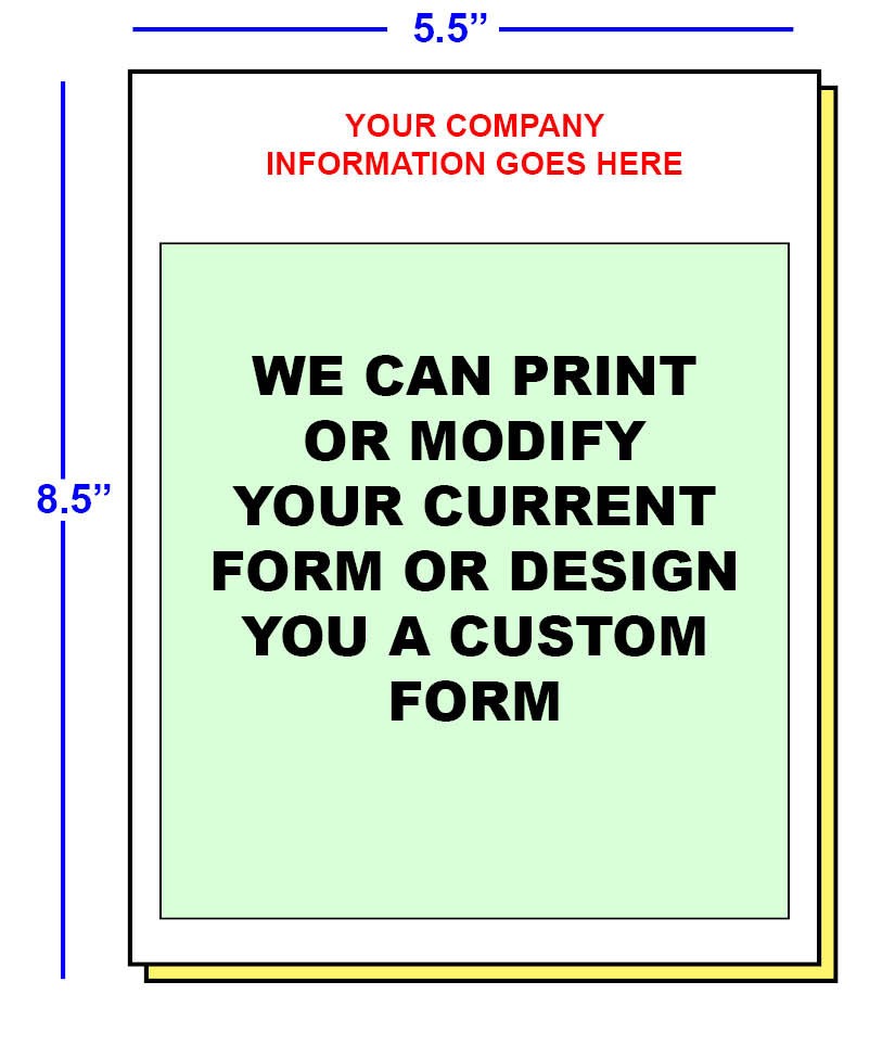 SALES INVOICE CUSTOM PRINTED 2 or 3 Part Carbonless