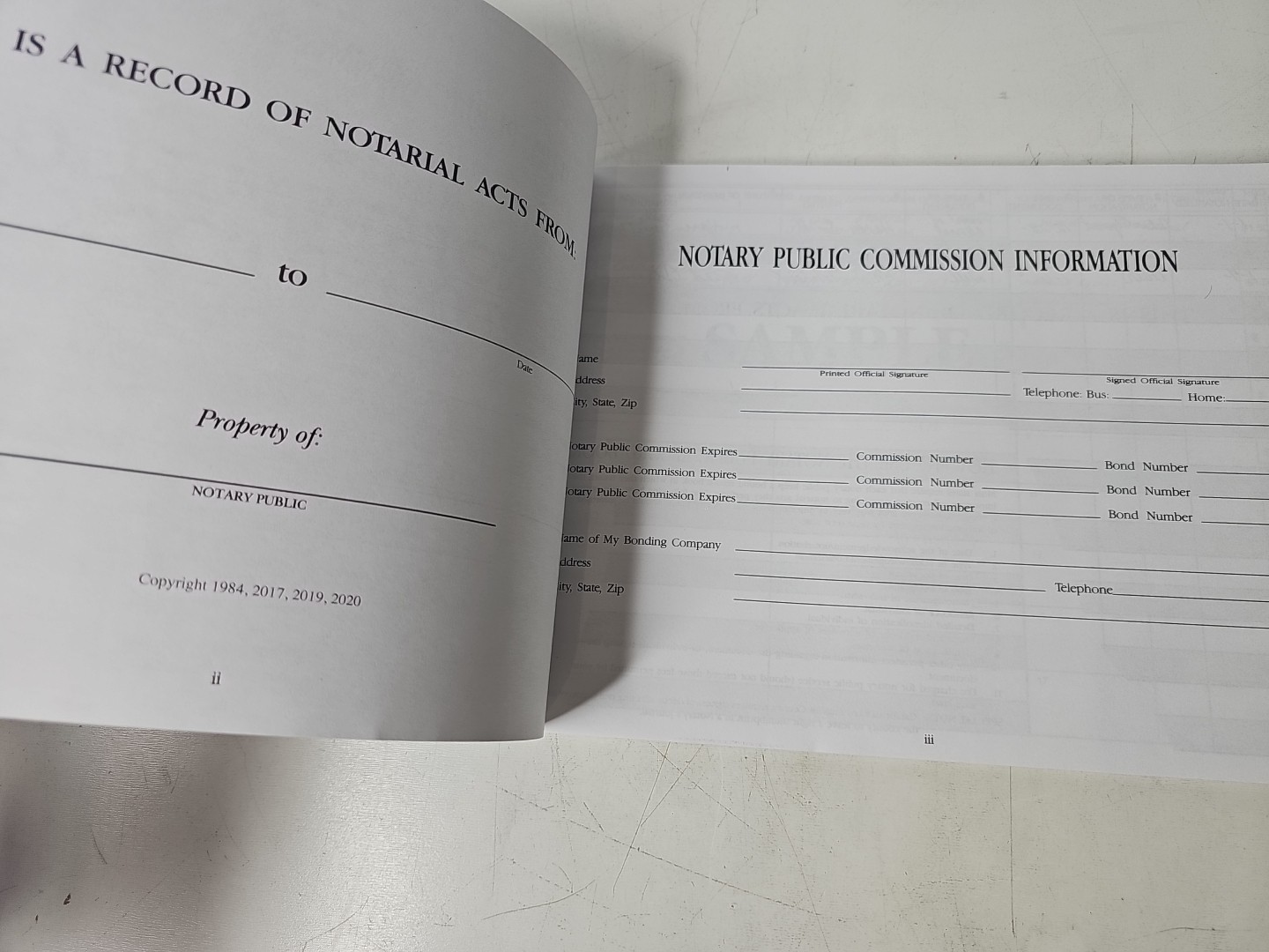 Dome Notary Public Record Book, 522 entries