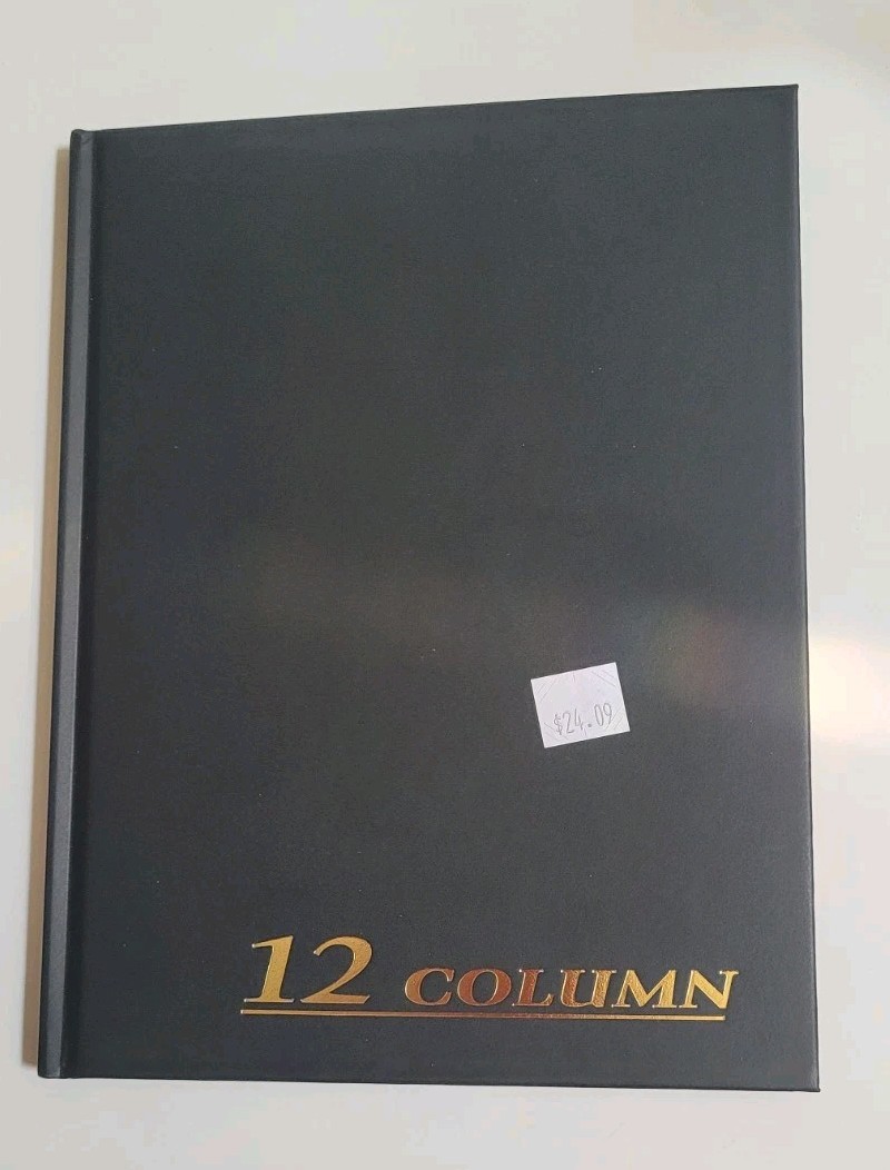 Adams Account/Ledger Book 12 Columns 7 x 9.25″ Black 80 Pages # ARB8012M