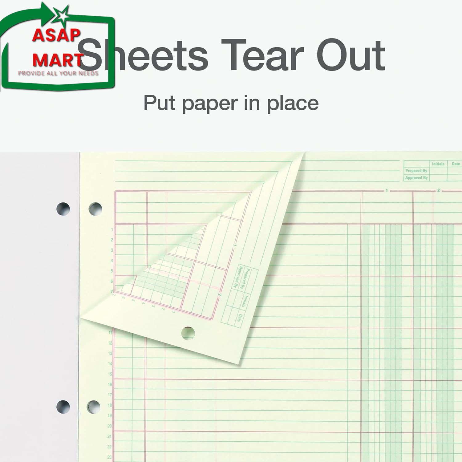 Adams Columnar Analysis Pad, 2 Column Ledger, 8.5″ X 11″, 100 Pages (50 Sheets),