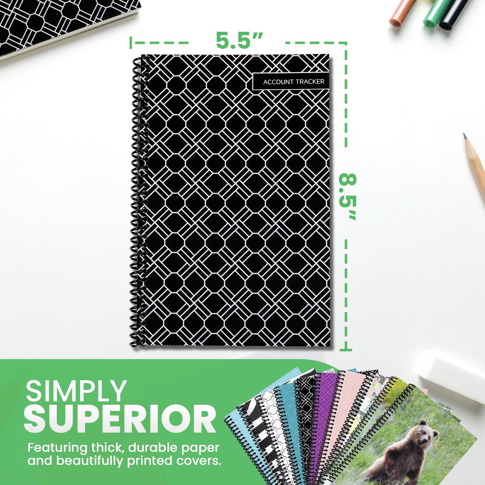‘s Premium Check Book Register & Debit Card Ledger Notebook – Checking Accoun…