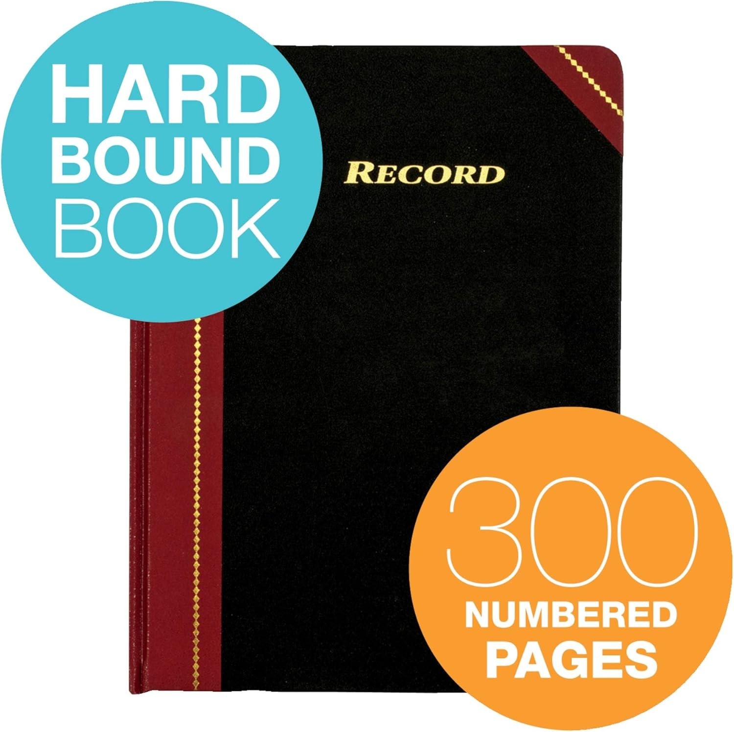 Luxurious Record Ledger with 300 Sequentially Numbered Pages – Acid-Free Paper