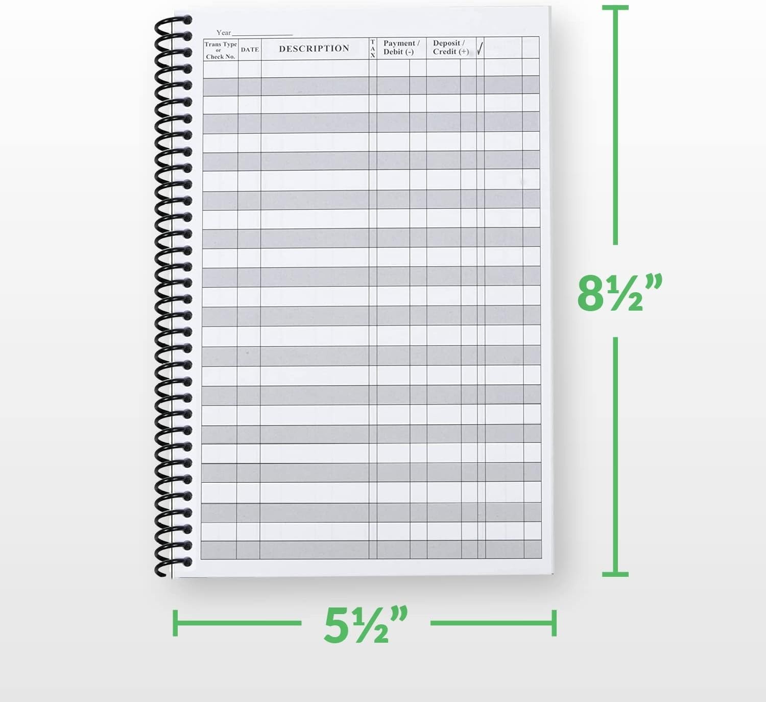 Professional Check Book and Expense Tracker – Standard Edition – 8.5” x 5.5”