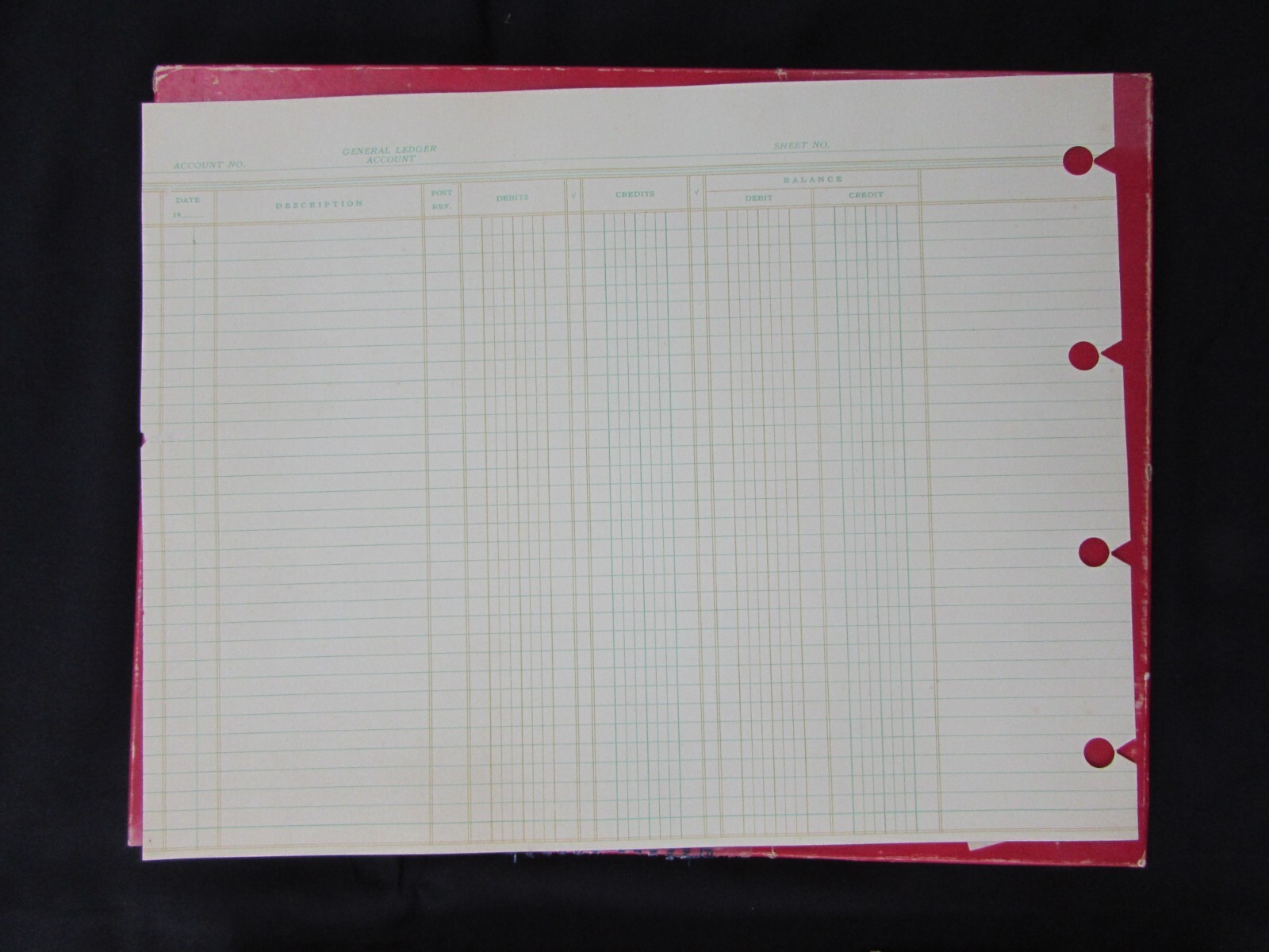 VINTAGE COLUMNAR ACCOUNTING SHEETS BY NATIONAL -#18-460, 447 – 9-1/4 x 11-7/8