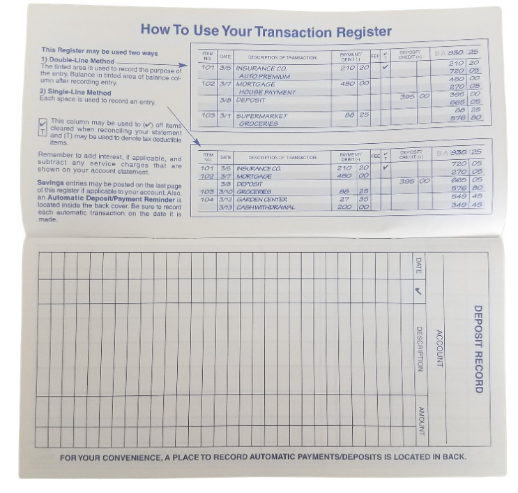 5 Checkbook Transaction Registers 2023 2024 2025 Calendar Check Book Register