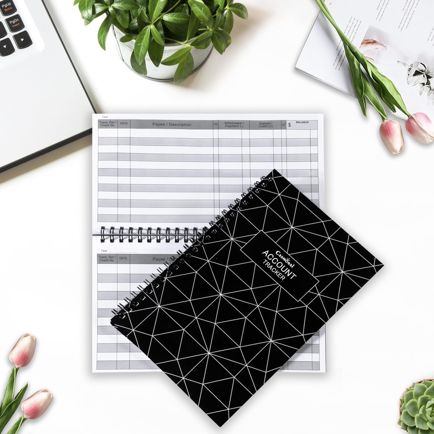 5 Pack A5 Check Register Ledger Book – Track Payments, Deposits & Transactions