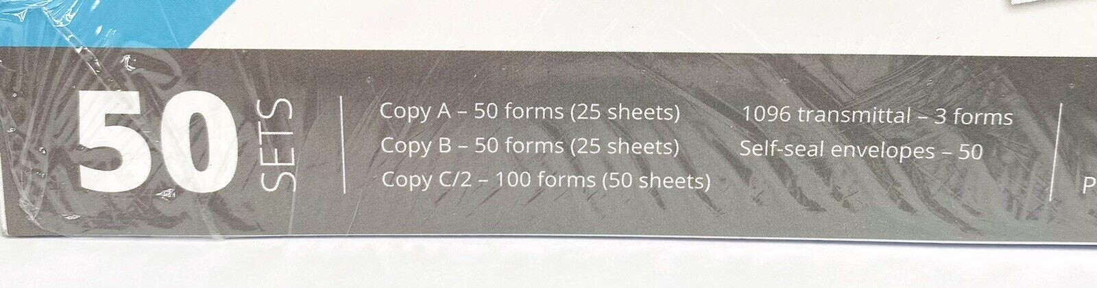1099 MISC Forms 2022, 4 Part Tax Forms Kit, 50 Vendor Kit-Forms & Envelopes