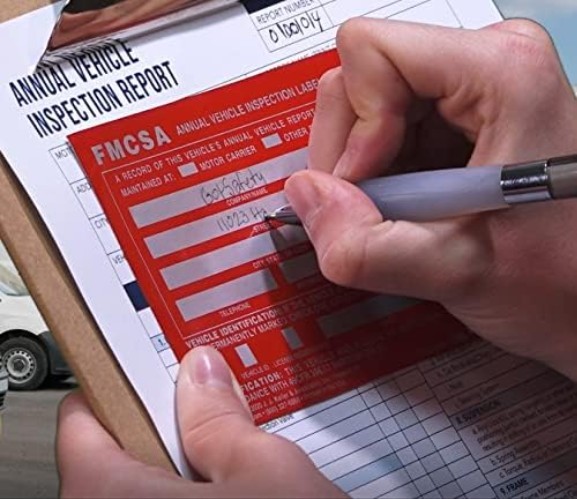 Annual Vehicle Inspection Forms and Stickers 6″x3.5″ – 25 Count, FMCSA Approved