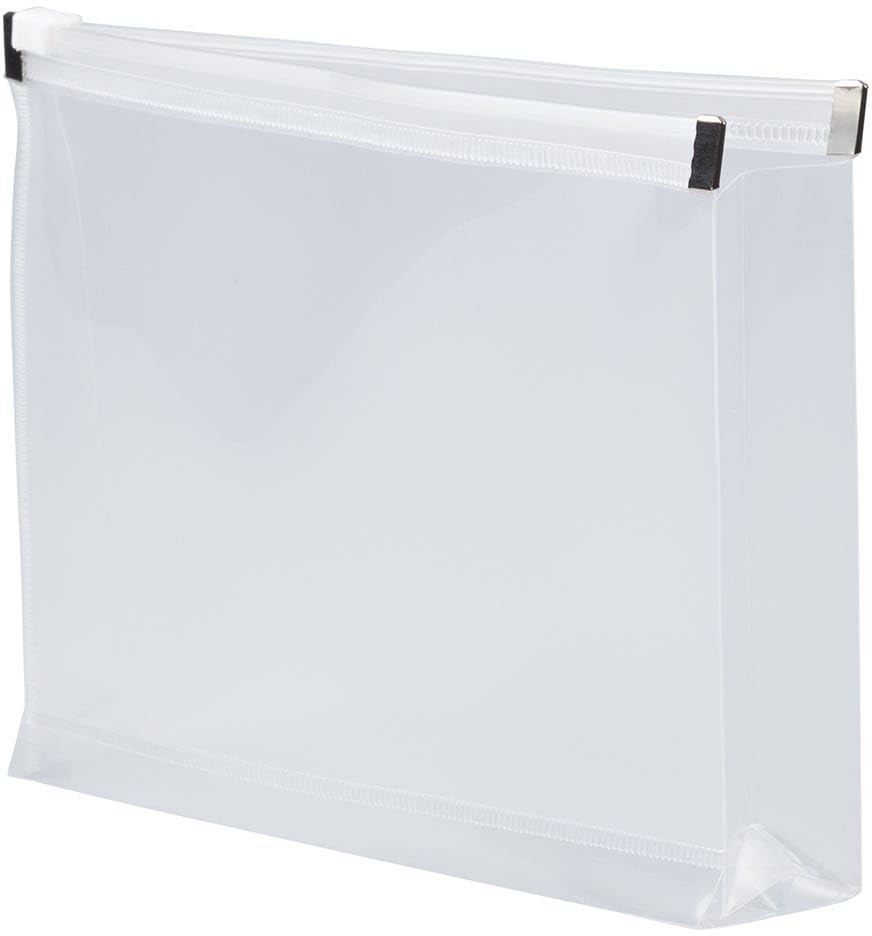JAM PAPER Plastic Envelopes with Zip Closure – 5 1/4″ x 8″ – 3 Pack, Clear